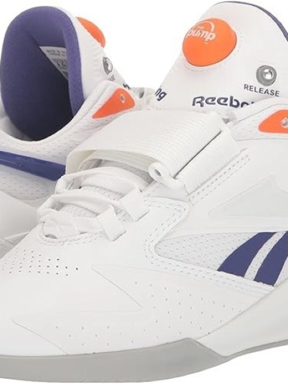 Reebok White Sneakers with Purple Inner Lining